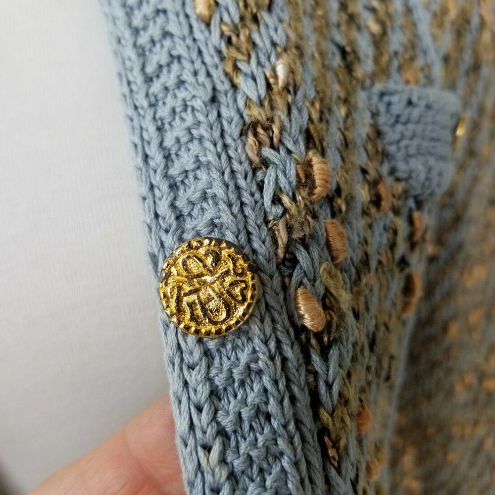 Peruvian Connection S Pima Cotton Long Sl Cardigan - Picture 11 of 12